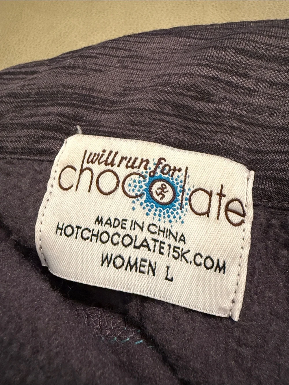 Atlanta Hot Chocolate 2016 5K Full-Zip Grey Jacket with Teal Accent L